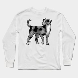 Dog - Catahoula Leopard Dog - Blue Leopard Long Sleeve T-Shirt